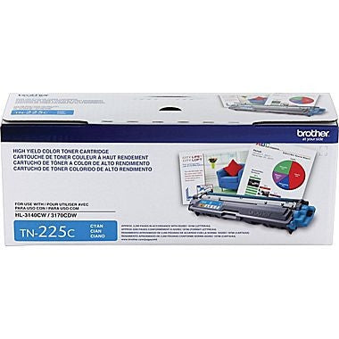 Brother TN225C (All Colors) High Yield Toner Cartridge - 2,500 Page Yield