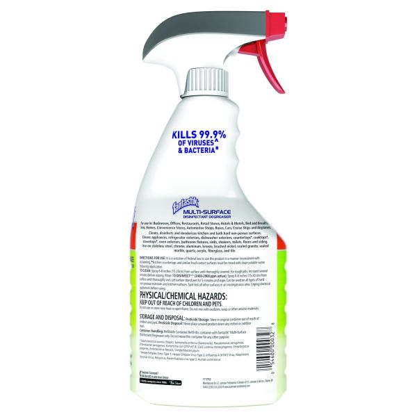 Fantastik Multi-Surface Disinfectant Degreaser, Herbal Scent, 32 oz Spray Bottle, 8/Carton