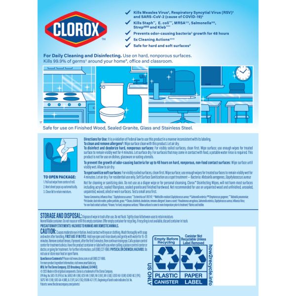 Clorox Disinfecting Cleaning Wipes Variety Pack, Fresh Scent and Crisp Lemon, 75 Count Each, Pack of 3 (60379)