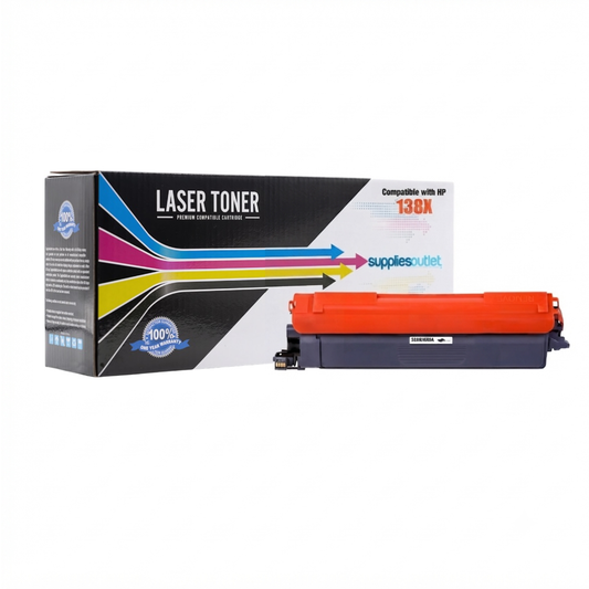 Compatible HP 138X (W1380X) Black Toner Cartridge - 4,000 Page Yield