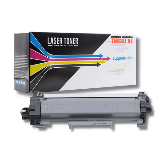 Compatible Brother TN830XL (Black) High Yield Toner Cartridge - 3,000 Page Yield