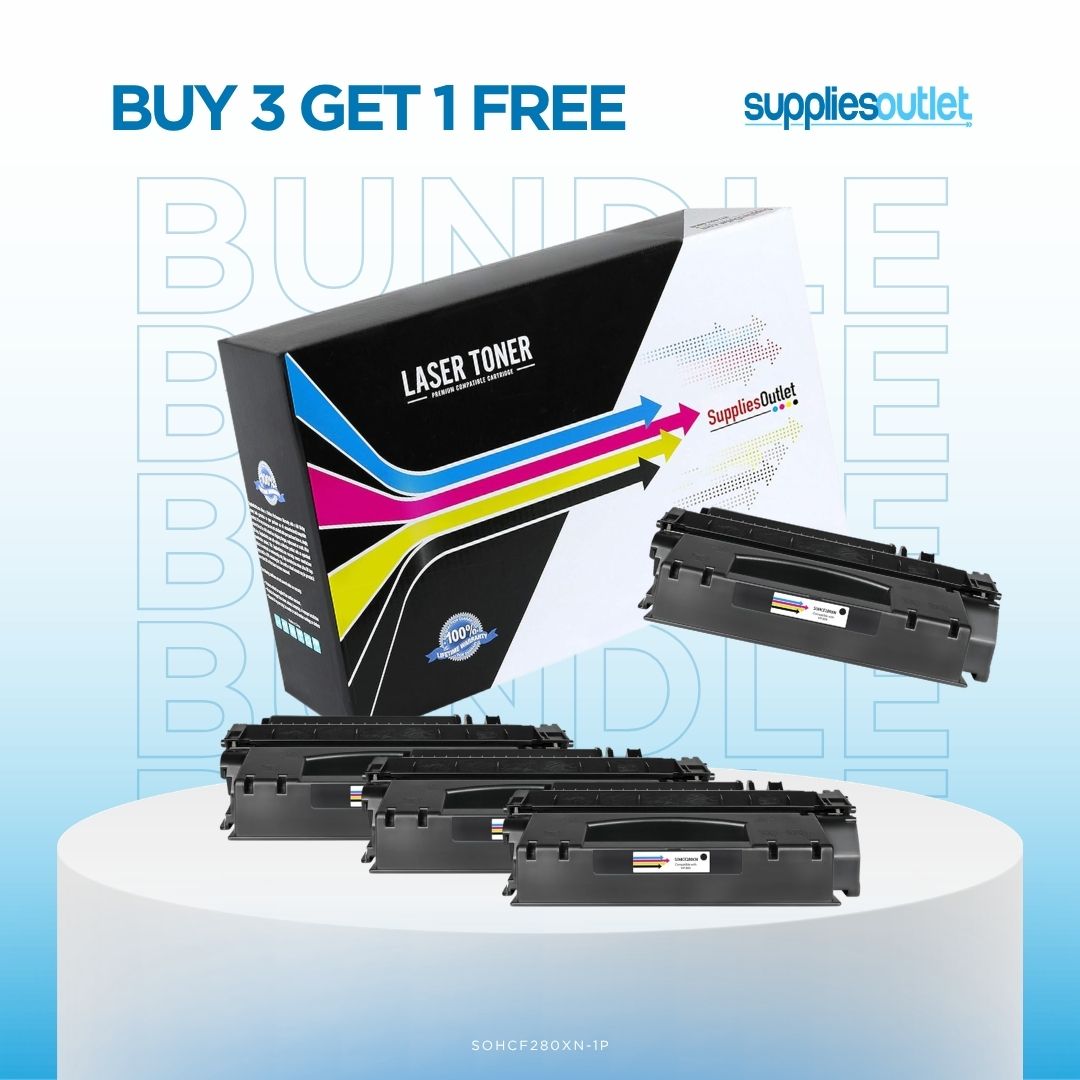 Compatible HP 80X (CF280X) Toner Cartridge Black High Yield - 6,900 Page Yield Bundle