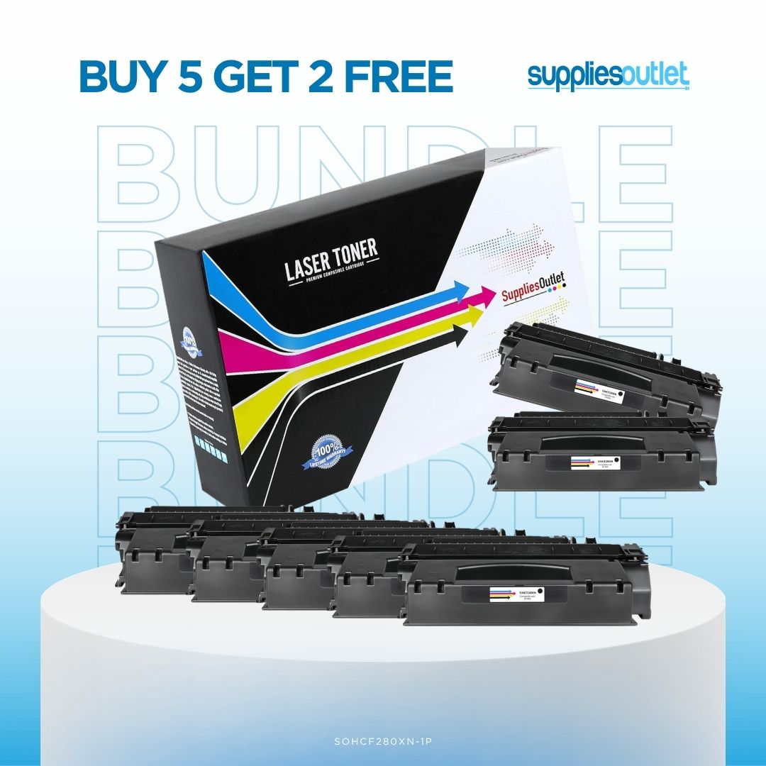 Compatible HP 80X (CF280X) Toner Cartridge Black High Yield - 6,900 Page Yield Bundle