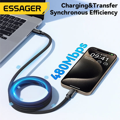 ESSAGER ES-X53 5A 60W/100W USB-C to USB-C Cable Fast Charging Data Cable