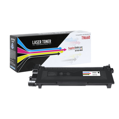 Compatible Brother TN660 Black High Yield Toner Cartridge - 2600 Page Yield