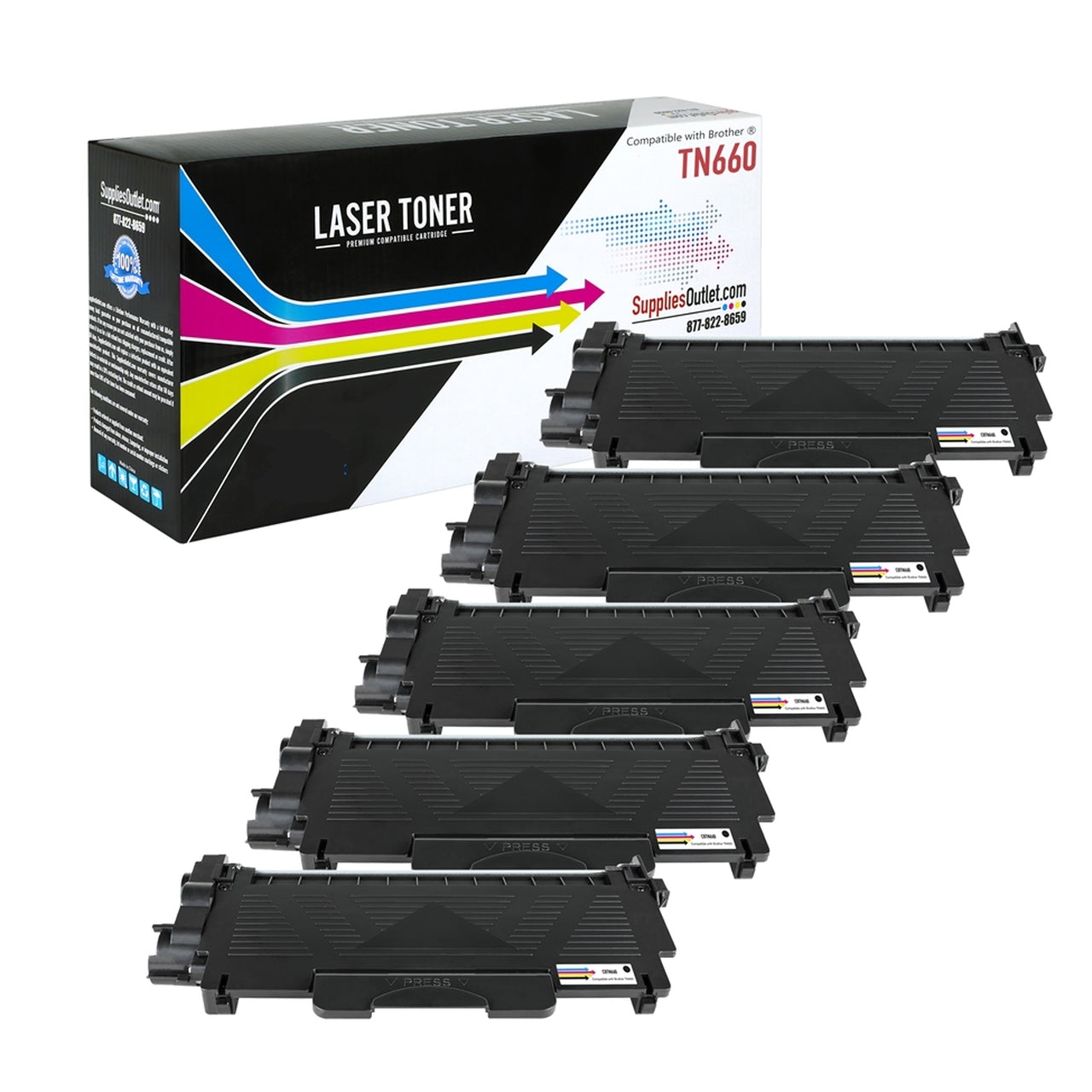 Compatible Brother TN-660 Black High Yield Toner Cartridge - 2600 Page Yield
