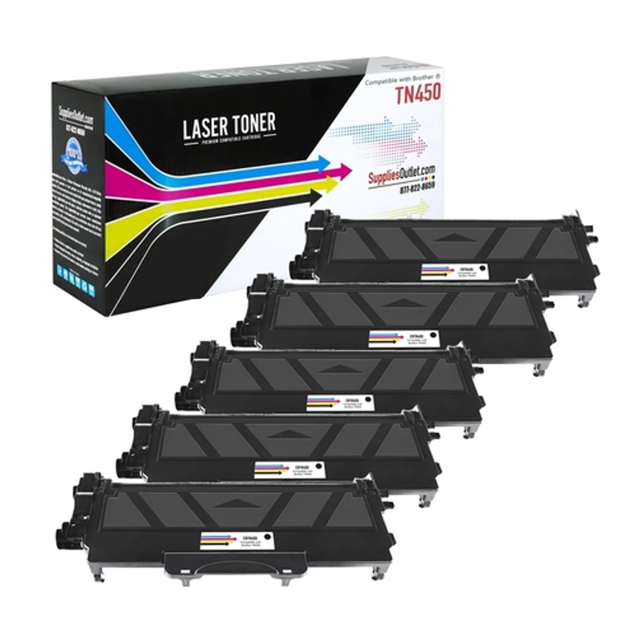 Compatible Brother TN-450 Black High Yield Toner Cartridge - 2600 Page Yield
