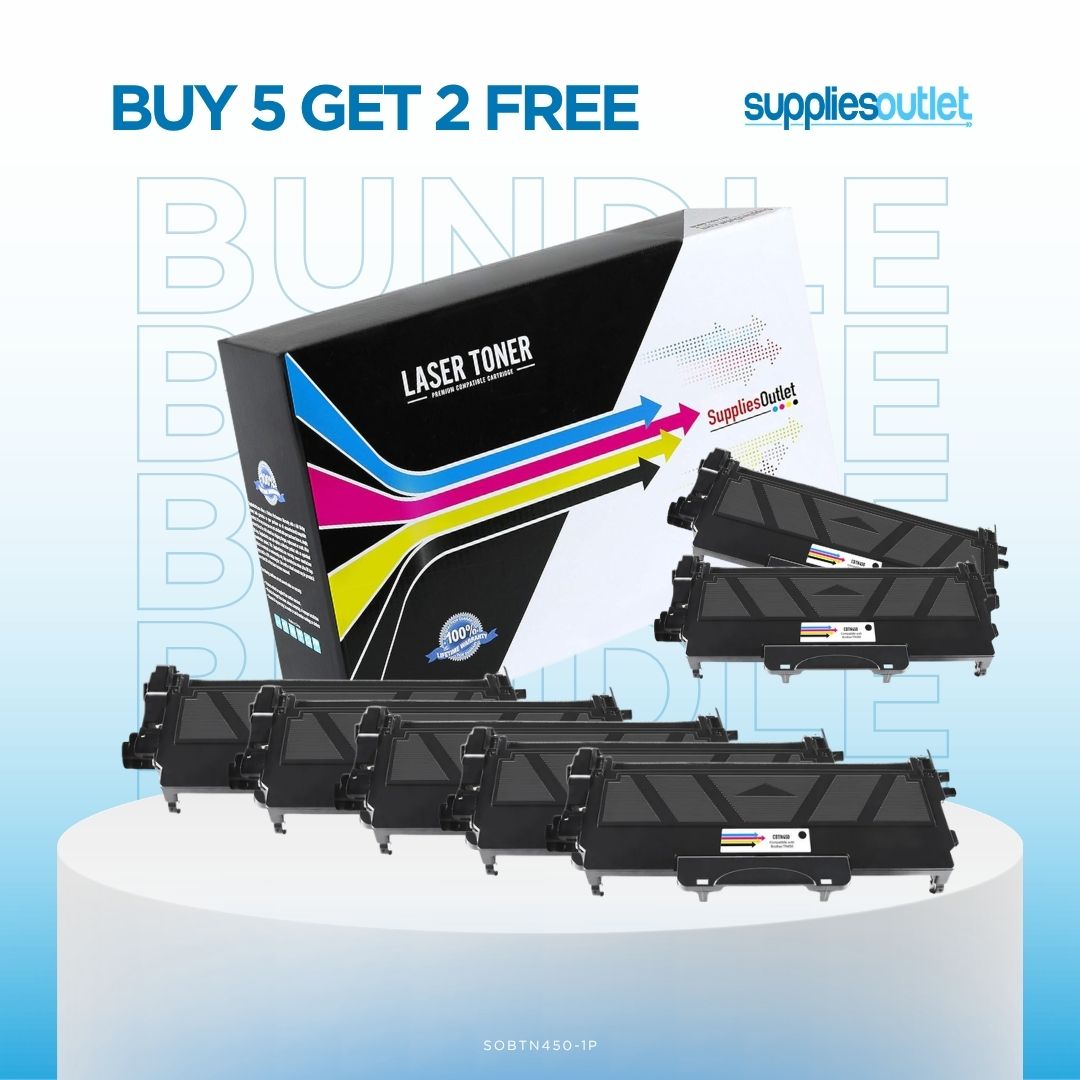 Brother TN450 High Yield Black Compatible Toner Cartridge Bundle