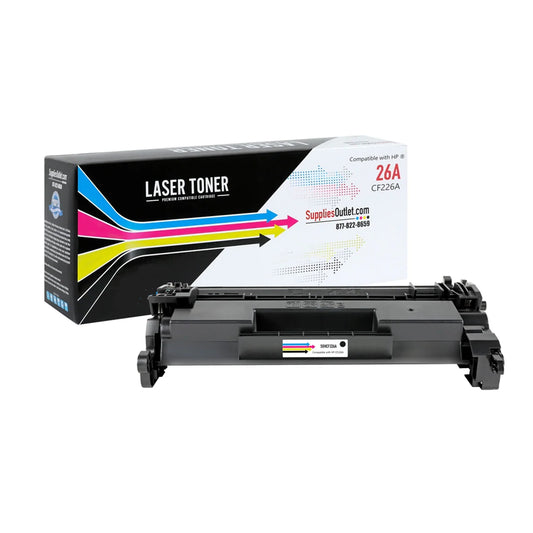 Compatible HP 26A (CF226A) Black Toner Cartridge - 3,100 Page Yield