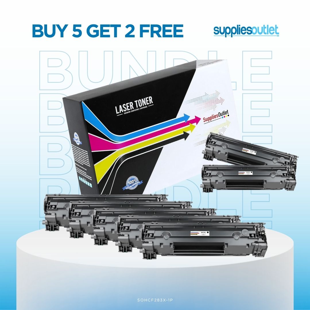 HP 83X (CF283X) Black Toner Cartridge High Yield - Compatible Bundle