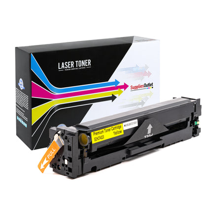 Compatible HP 201X All Colors High Yield Toner Cartridge - Page Yield Black 2,800 - Color 2,300