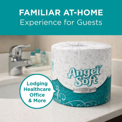 Angel Soft Professional Series 2-Ply Embossed Toilet Paper, 20% Recycled Fiber, 80 Rolls per Case, 450 Sheets per Roll