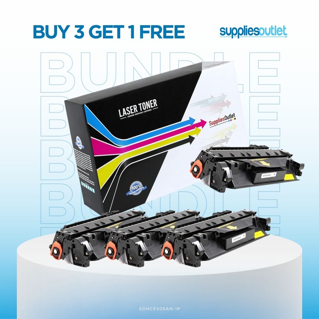 HP 05A (CE505A) Black Toner- Compatible Bundle
