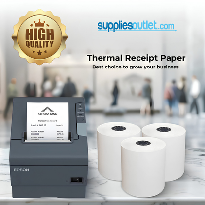 3 1/8" x 220' Thermal Paper Rolls (50 Rolls)