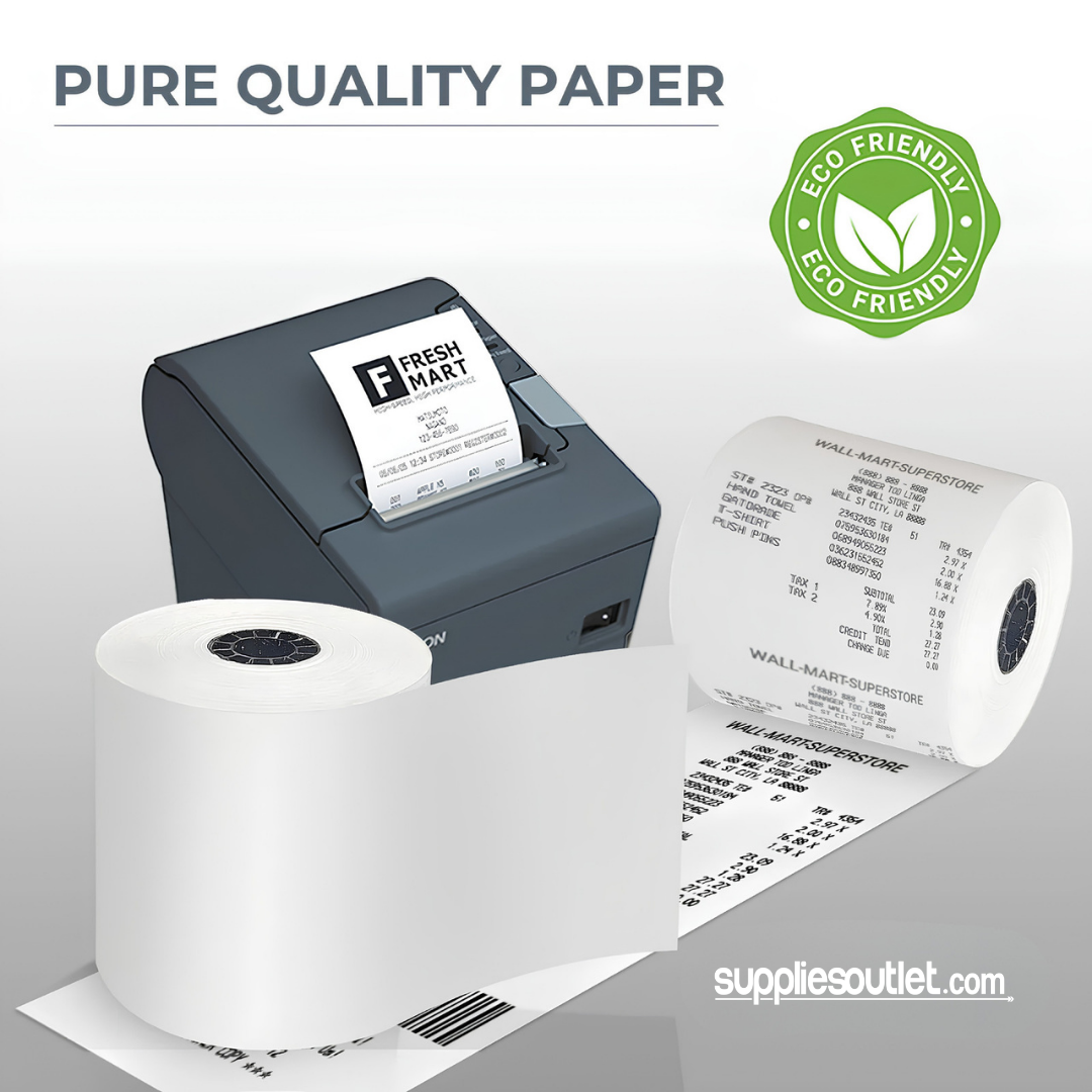 3 1/8" x 273' Thermal Paper Rolls (50 Rolls)