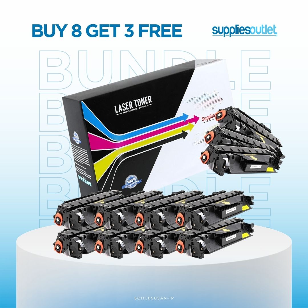 HP 05A (CE505A) Black Toner- Compatible Bundle