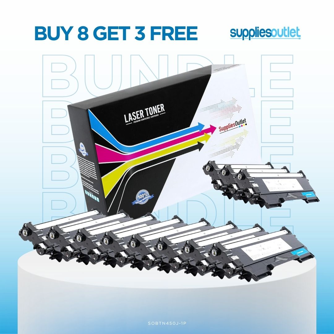 Brother TN450 Jumbo Black Toner - Compatible Bundle