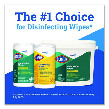 CloroxPro Clorox Disinfecting Wipes, Fresh Scent, 75 Wipes Per Canister, Box Of 6 Canisters