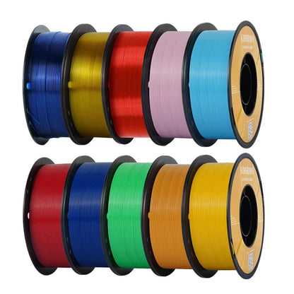 KINGROON PETG 3D Printer Filament 1.75mm Mix Color High Strength Easy to Print Eco-Friendly No Bubbles Smooth Printing High Precision - 10KG
