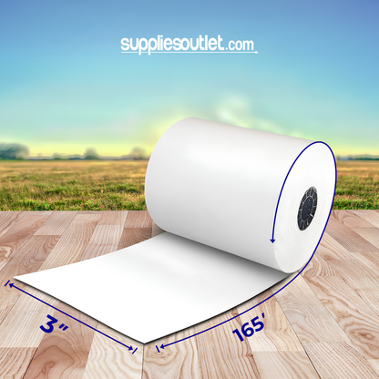 3" x 165' 1-Ply Bond Paper (50 rolls/case)