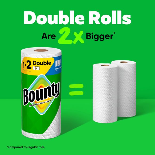 Bounty Select-a-Size Kitchen Roll Paper Towels, 2-Ply, 5.9 x 11, White, 82 Sheets/Double Roll, 12 Rolls/Carton