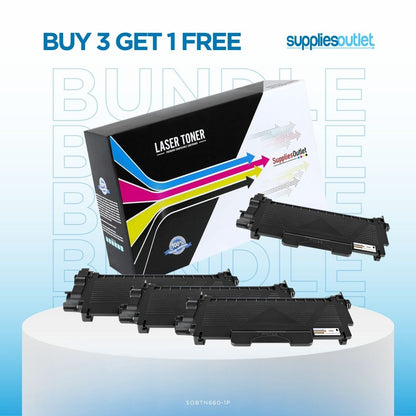 Brother TN660 High Yield Toner - Compatible Bundle