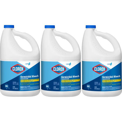 CloroxPro Clorox Germicidal Bleach, Concentrated, 121 Ounce Bottle, Pack of 3 (30966)