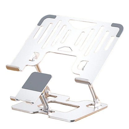 L05 2-in-1 Mobile Phone & Laptop Stand Dual-axis Adjustable Vertical Height Bracket Hollow Design Cooling 40KG Bearing