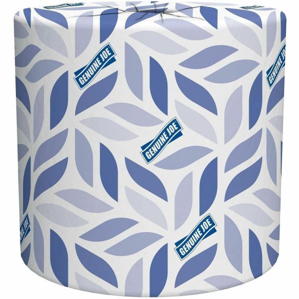 Genuine Joe 2-ply Standard Bath Tissue Rolls - 2 Ply - 4" Width x 3.20" Length - 500 Sheets/Roll - 1 5/8" Core - White - 96 / Carton