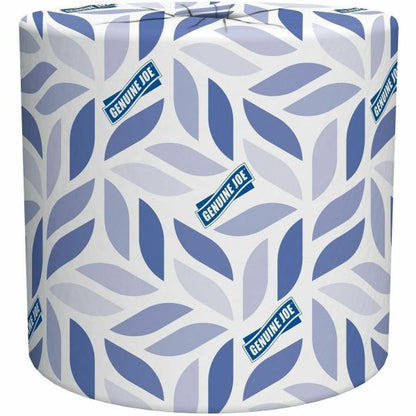 Genuine Joe 2-ply Standard Bath Tissue Rolls - 2 Ply - 4" Width x 3.20" Length - 500 Sheets/Roll - 1 5/8" Core - White - 96 / Carton