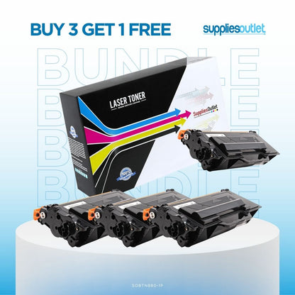 Brother TN880 Black Toner - Compatible Bundle
