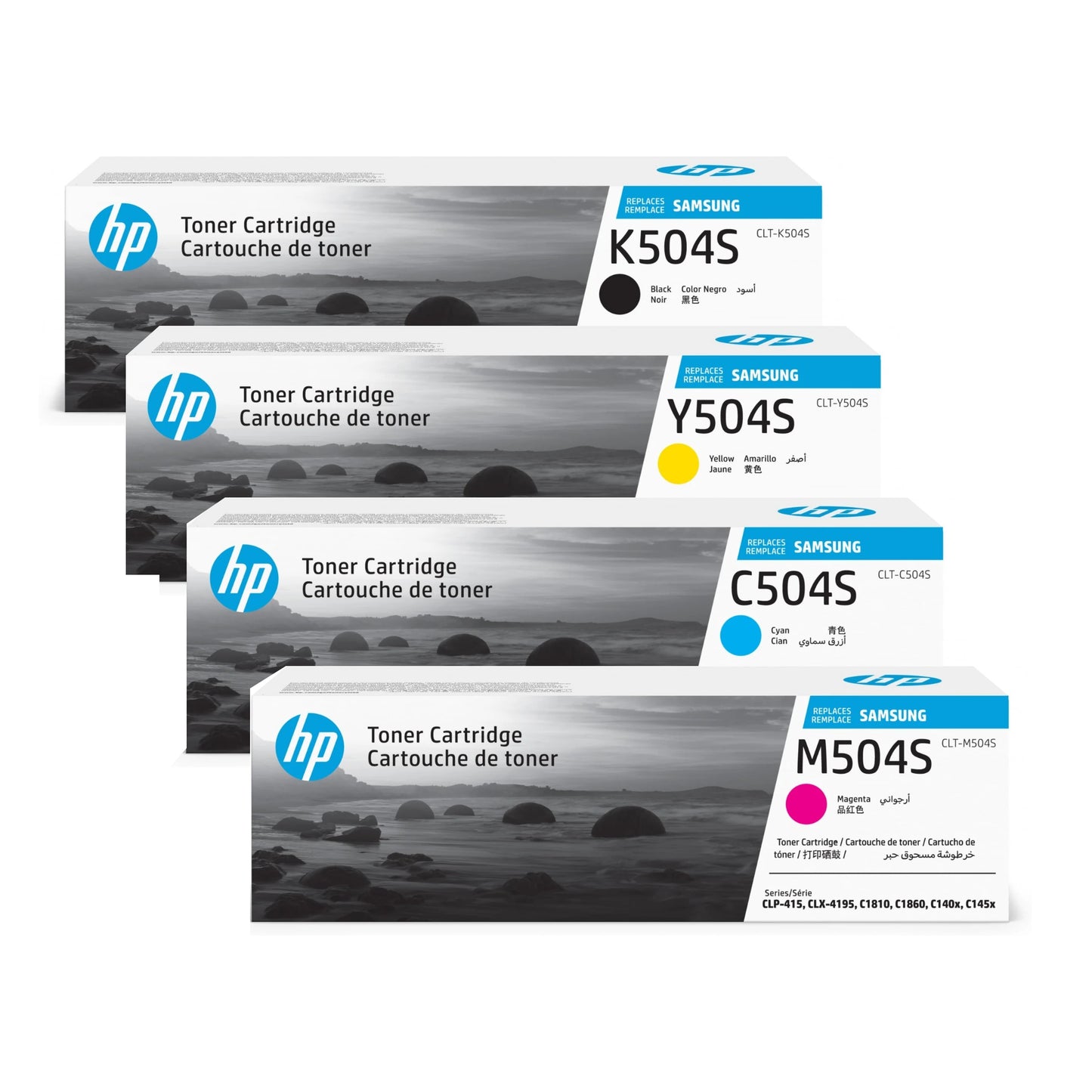Samsung CLT-504 (All Colors) Toner Cartridge, SU162A - Black 2,500 - Color 1,800 Page Yield