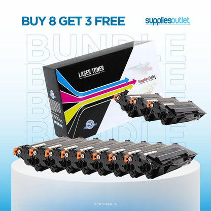 Brother TN880 Black Toner - Compatible Bundle