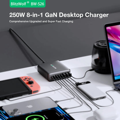 Blitzwolf® BW-S26 250W 8-Port USB PD Charger
