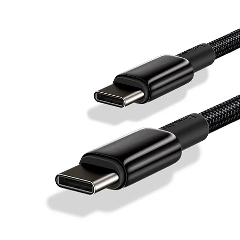 Baseus CW-YMS 100W USB-C to USB-C PD Cable PD3.0 Power Delivery QC4.0 Fast Charging Data Transmission Cord Line For Samsung Galaxy Note 20 For iPad Pro 2020 MacBook Air 2020 Mi 10 Huawei P40 - 1M