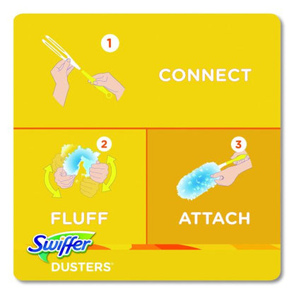 Swiffer Dusters Refill, Fiber Bristle, Light Blue, 18/Box