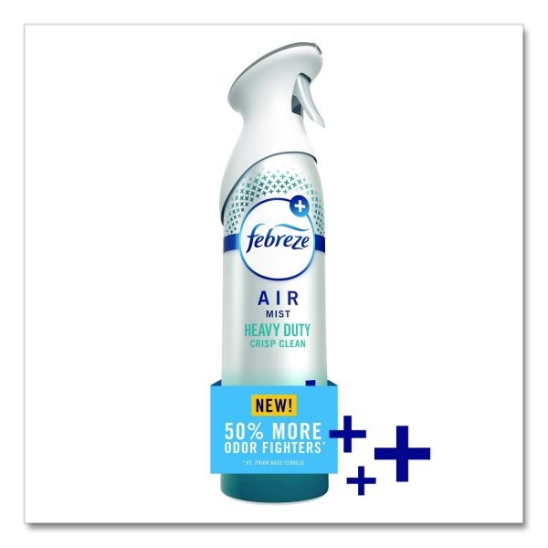 Febreze AIR, Heavy-Duty Crisp Clean, 8.1 oz Aerosol Spray, 6/Carton