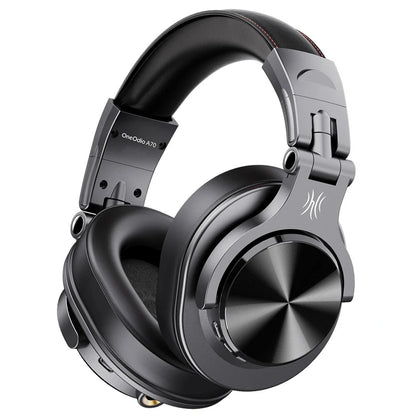 OneOdio A70 Headset bluetooth Headphone Hi-Res Audio Professional Studio Monitor DJ Headphones 3.5mm 6.35mm Over-Ear Wireless Headset - Black COD