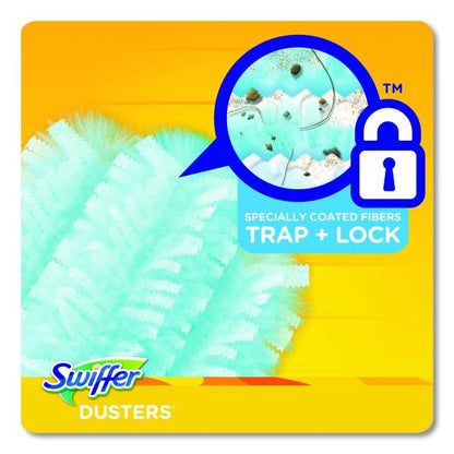 Swiffer Dusters Refill, Fiber Bristle, Light Blue, 18/Box