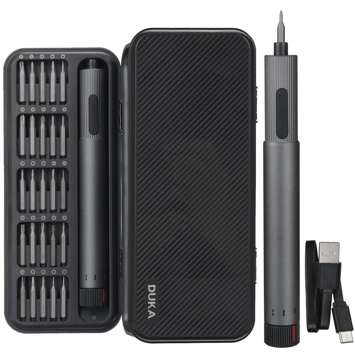 XIAOMI AtuMan DUKA E2 210RPM Precision Electric Screwdriver Set with Dual-Speed Adjustment 25 Screwdriver Heads Ideal for Home DIY Project Quick Charging COD