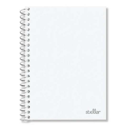 Stellar Poly Notebook, 4-1/2" x 7", 1 Subject, College Ruled, 100 Sheets, White