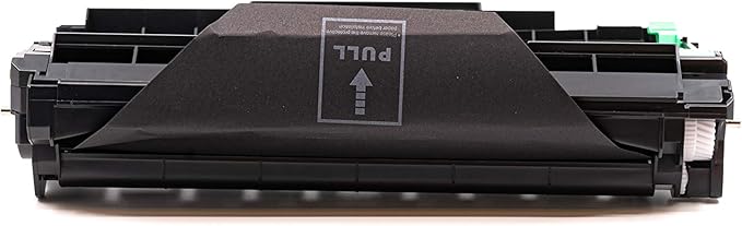 Black toner cartridge with a label on a brown background - Brother DR730 Drum Unit