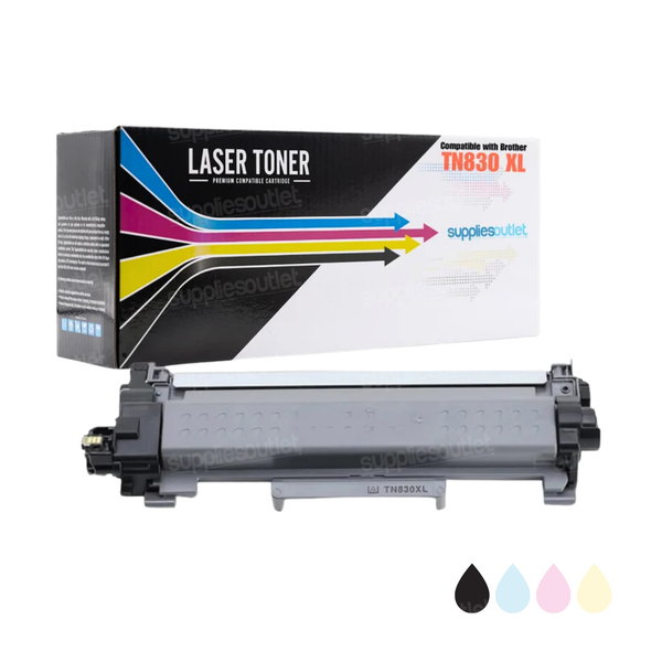 Compatible Brother TN830XL Black Toner — 6,000 Page High Yield