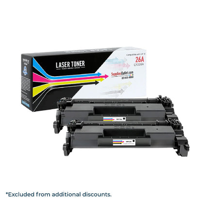 Compatible HP 26A (CF226A) Black Toner Cartridge - 3,100 Page Yield