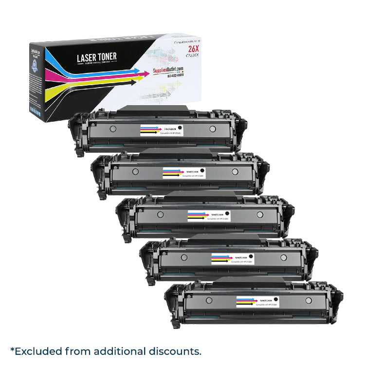 HP 26X (CF226X) Black High Yield Toner - Compatible