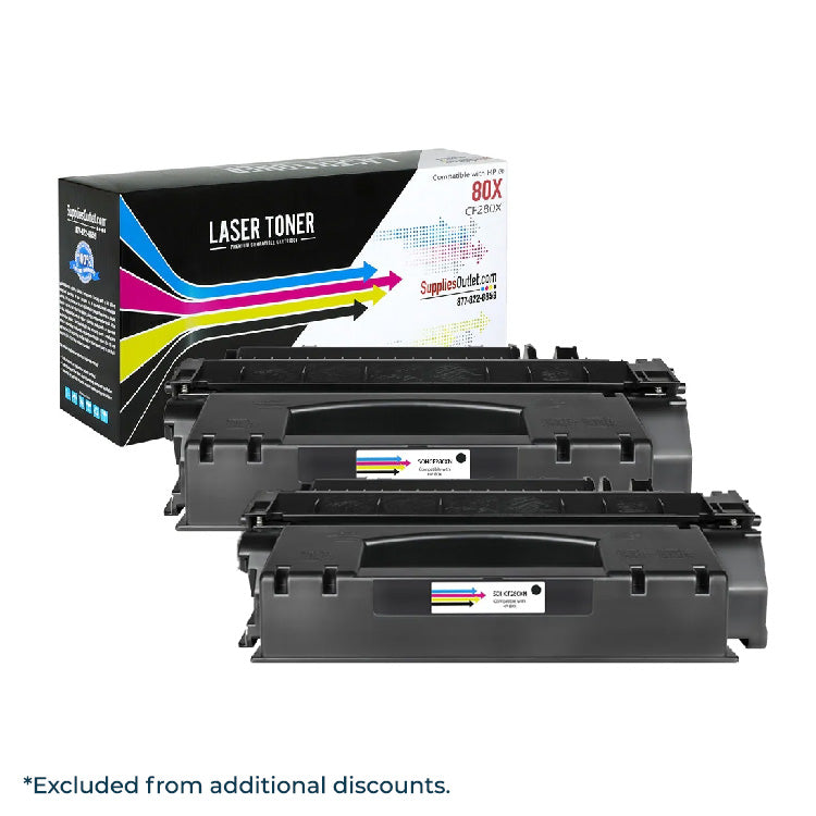 Compatible HP 80X (CF280X) Toner Cartridge Black High Yield - 6,900 Page Yield