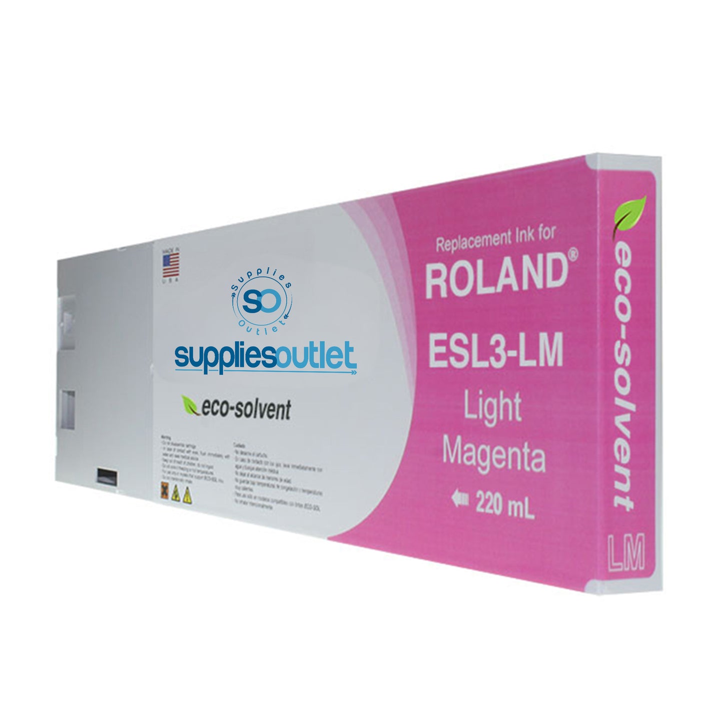 Roland ESL3 Compatible Wide Format 220 mL, Cartridge Replacement for Roland ESL3CY - Cyan