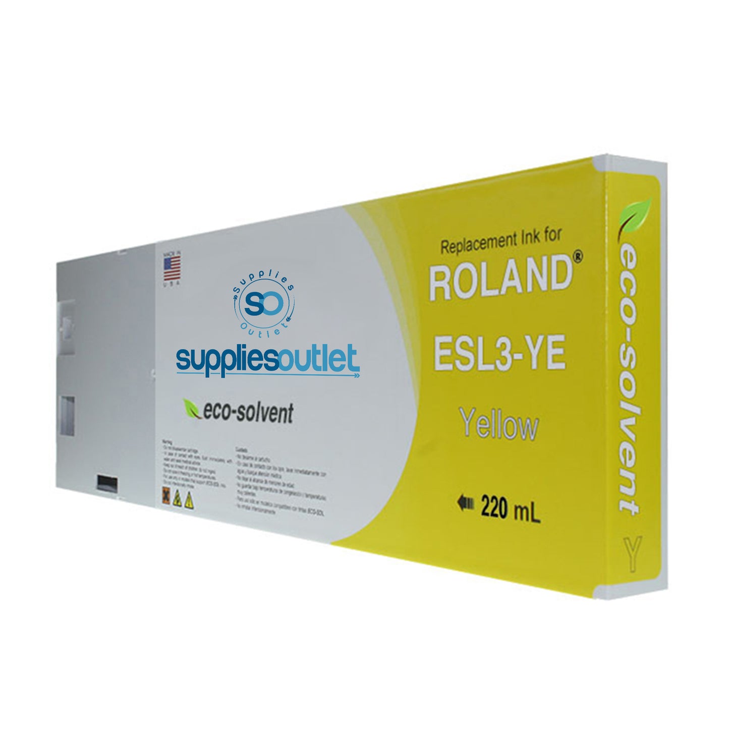 Roland ESL3 Compatible Wide Format 220 mL, Cartridge Replacement for Roland ESL3CY - Cyan