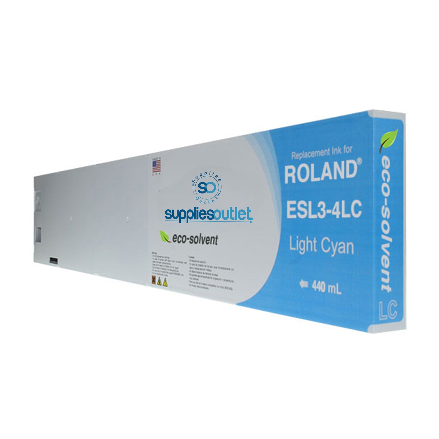 Roland ESL3 Compatible Wide Format 220 mL, Cartridge Replacement for Roland ESL3CY - Cyan
