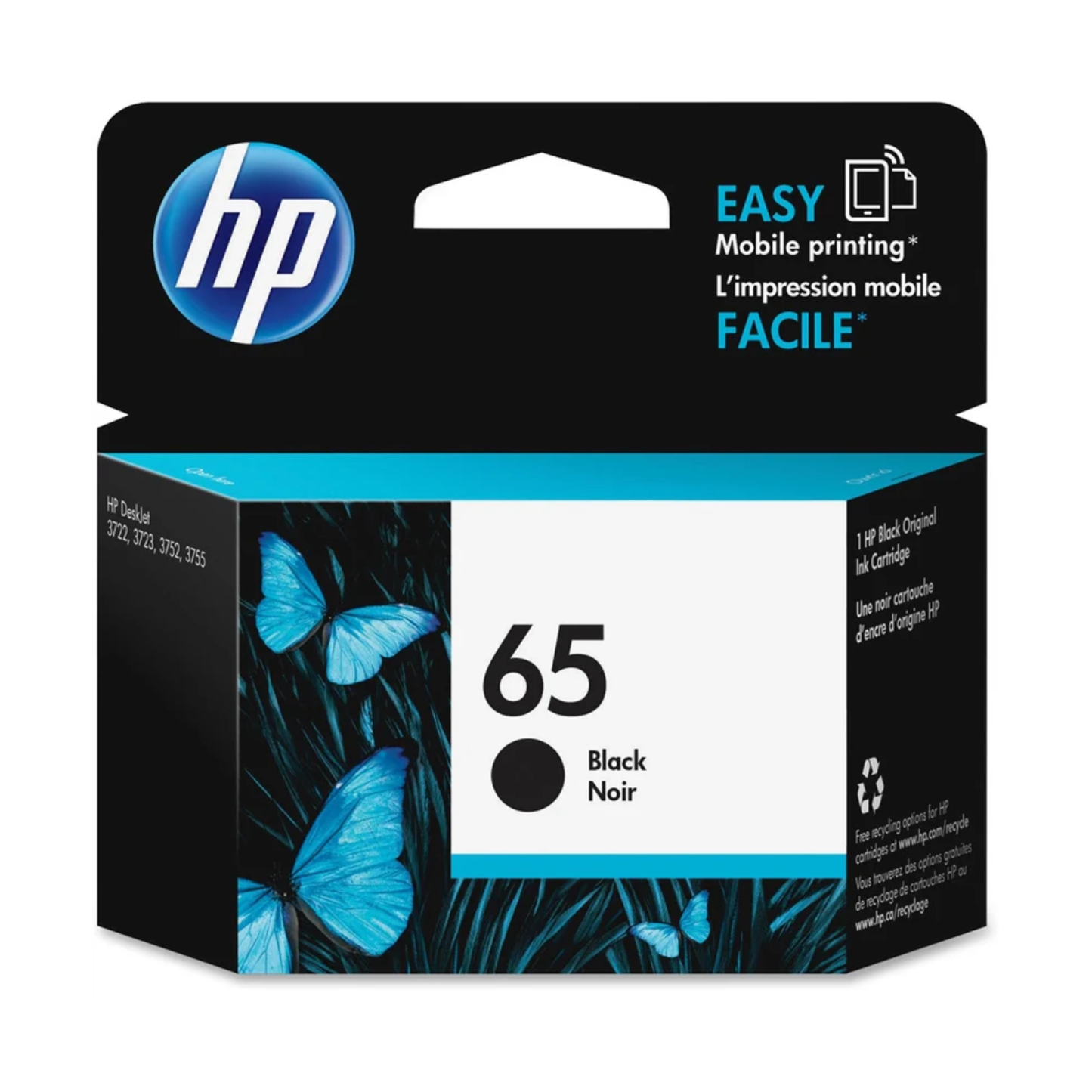 HP 65 (N9K02AN) Black and Tri-Color Ink Cartridge - Black 120 - Color 100 Page Yield